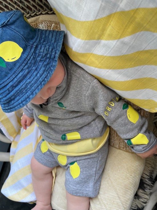 2 delig lemon set voor babys met naam 4