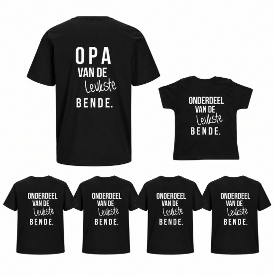 6 matching shirts voor opa en kleinkinderen   de leukste bende gepersonaliseerd