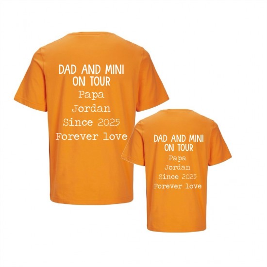 Koningsdag shirts voor vader en kind dad and mini gepersonaliseerd