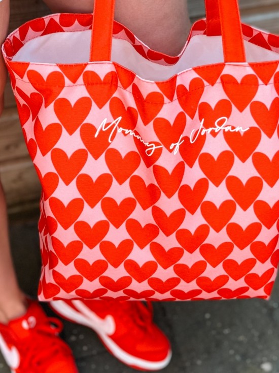 Mama hartjes tas mama van met kindernaam of kindernaam gratis gepersonaliseerd