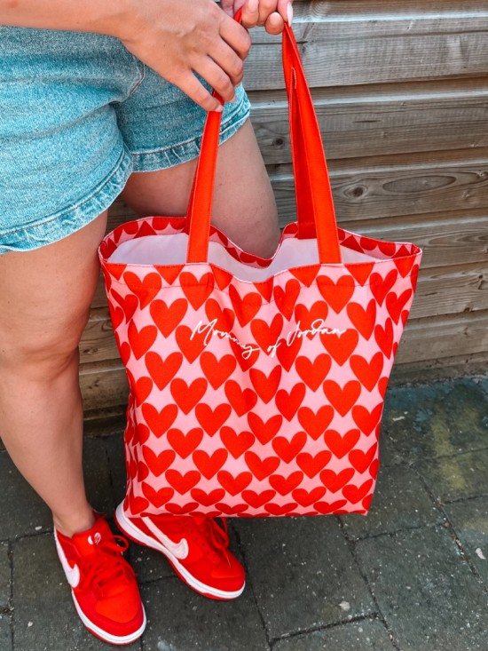 Mama hartjes tas mama van met kindernaam of kindernamen persoonlijk moederdag cadeau