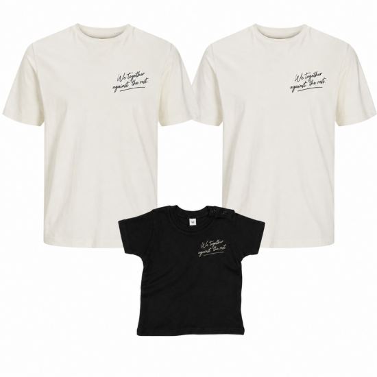 Matching familie outfits wij samen tegen de rest gepersonaliseerd