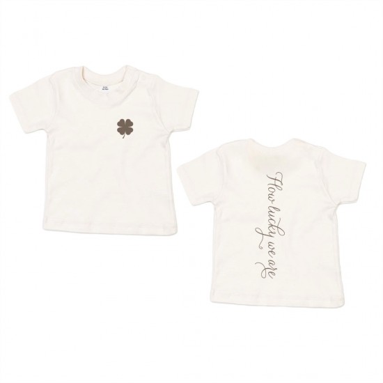 Matching familie shirt los voor kinderen how lucky we are
