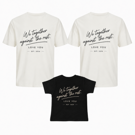 Matching gezin shirts   wij samen tegen de rest 1