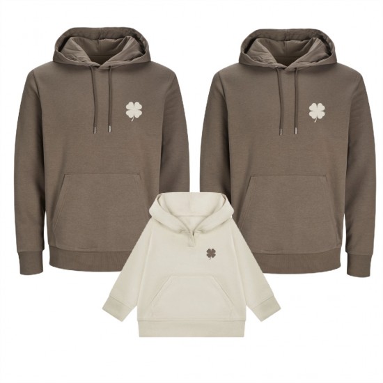 Matching hoodies voor het gezin how lucky we are 1