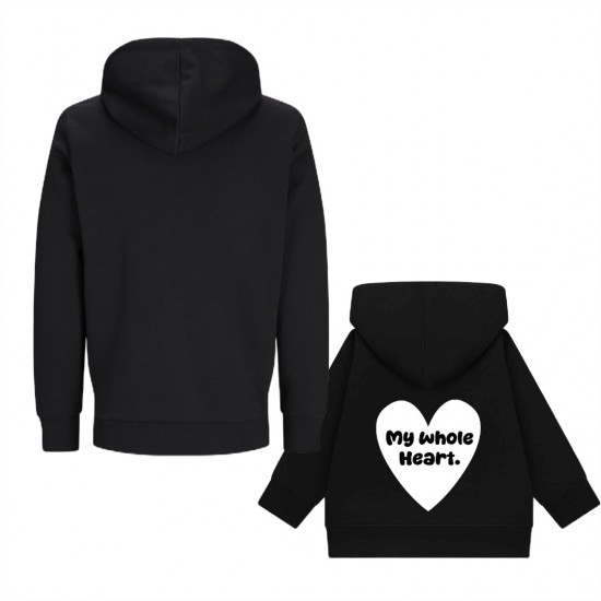 Matching hoodies voor moeder en kind my whole life met kindernaam