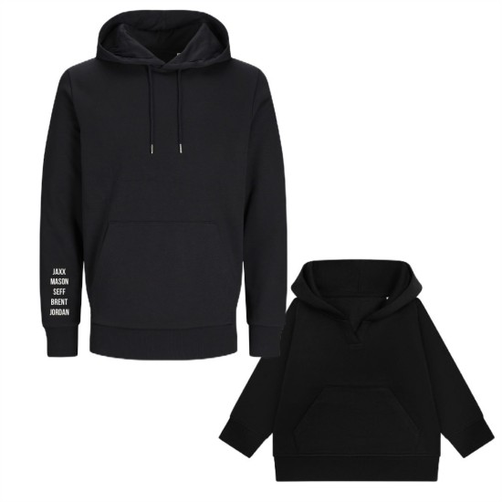 Matching hoodies voor opa en oma en kleinkinderen of kleinkind