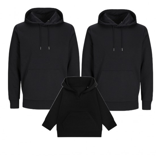 Matching hoodies voor twee papas en kind 0