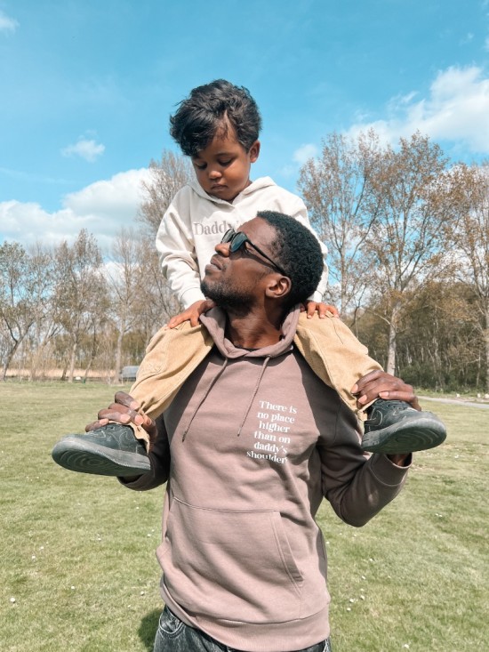 Matching hoodies voor vader zoon daddys boy