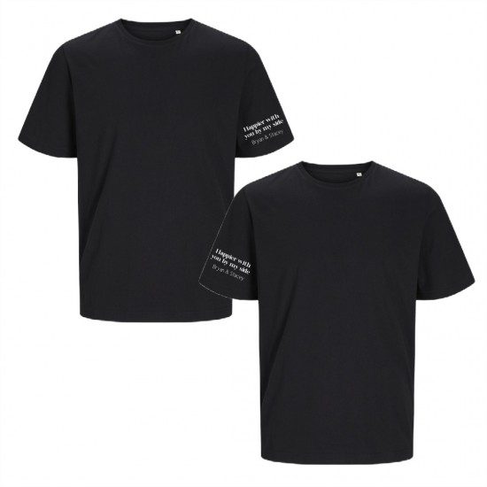 Matching koppel cadeau shirts happier with you by my side met voorletters of namen