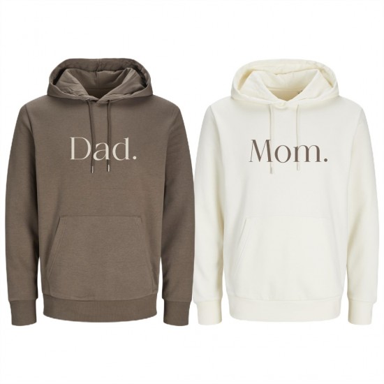 Matching koppel hoodies cadeau dad and mom