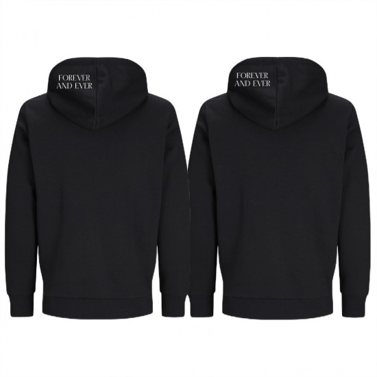 Matching koppel hoodies cadeau forever and ever met voorletters en hartje