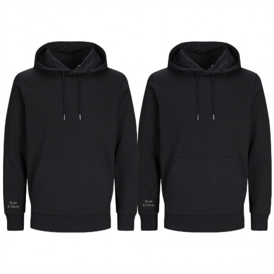 Matching koppel hoodies cadeau love is blind met voorletters of namen 2