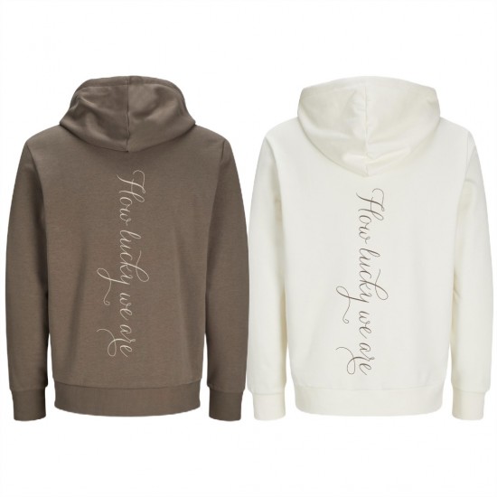 Matching koppel hoodies how lucky we are met voorletters of namen