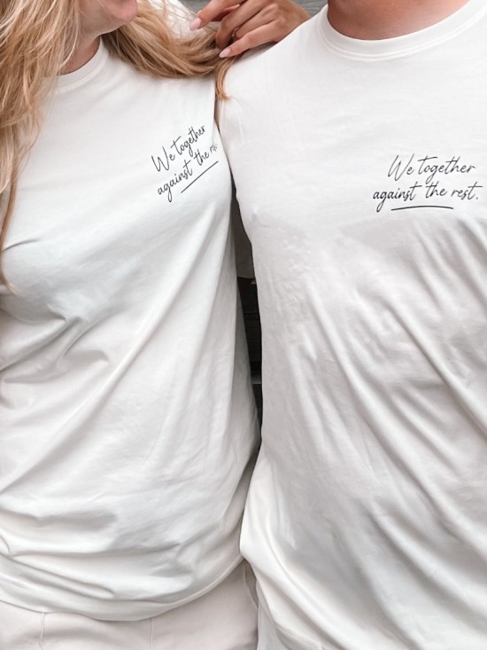 Matching koppel shirts wij samen tegen de rest 0