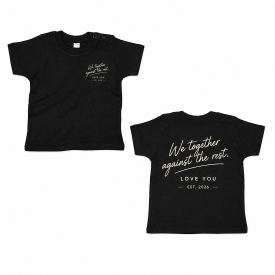 Matching los shirt voor kinderen   wij samen tegen de rest gepersonaliseerd 1