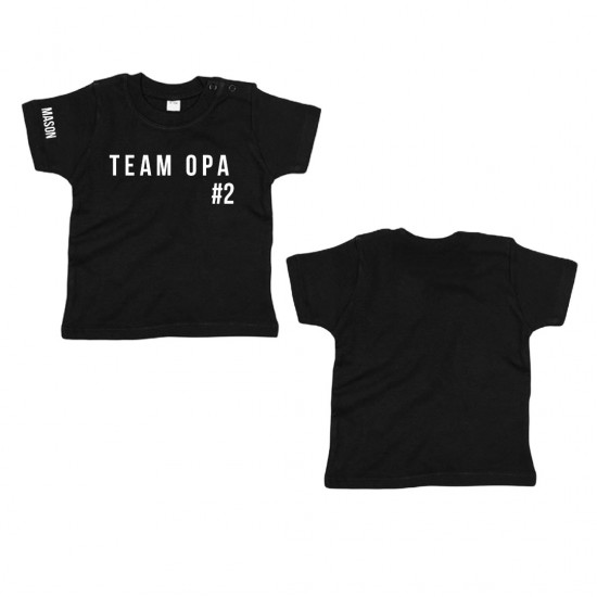 Matching los shirt voor kinderen team opa gepersonaliseerd 2
