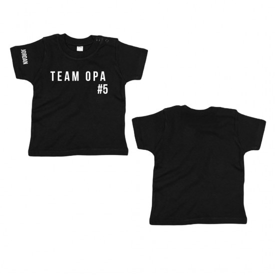 Matching los shirt voor kinderen team opa gepersonaliseerd 5