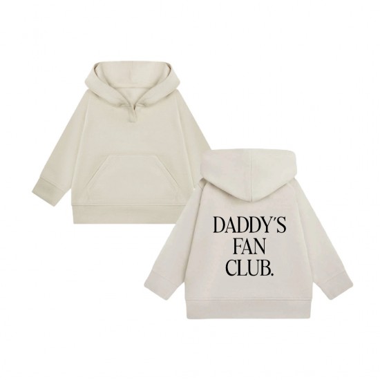 Matching losse hoodie voor kinderen daddys fan club