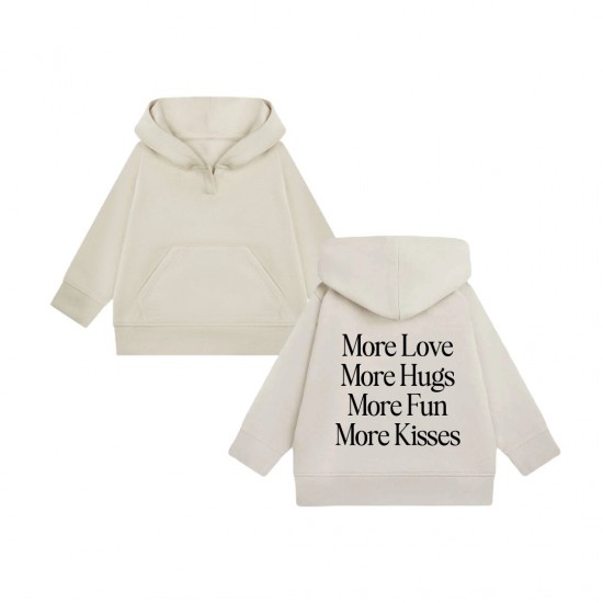 Matching losse hoodie voor kinderen more love