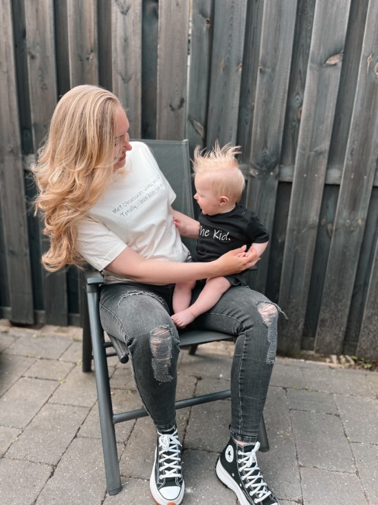Matching moeder en zoon outfits shirts i love him so much 1