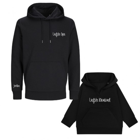 Matching opa en kleinkind hoodies liefste opa met naam of namen kleinkinderen en liefste kleinkind