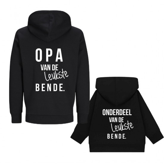 Matching opa en kleinkind hoodies opa van de leukste bende