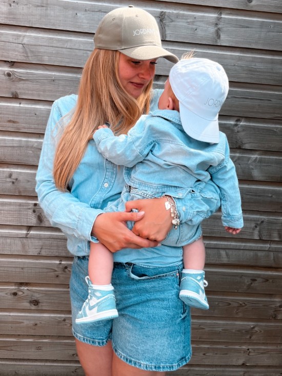 Matching petten voor moeder en kind mom of met kindernaam moederdagcadeau persoonlijkkerstcadeauvoormoeder