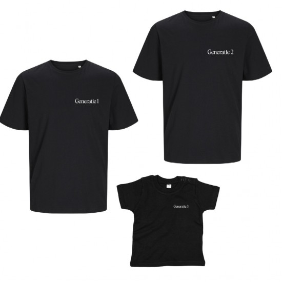 Matching shirts generatie 1 generatie 2 generatie 3