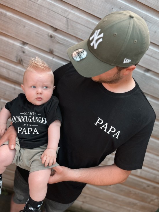Matching shirts vader en kind mini dubbelganger van papa  vaderdag cadeau shirts