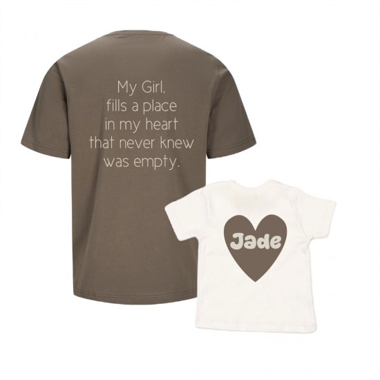 Matching shirts voor moeder en kind my girl