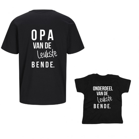 Matching shirts voor opa en kleinkind opa van de leukste bende