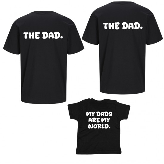 Matching shirts voor twee vaders en kind my dads are my world