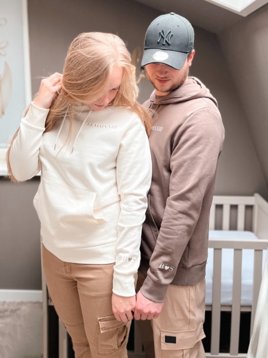Matching truien voor koppels met romeinse cijfers en voorletters
