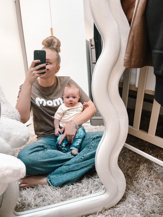 Matching tshirts voor moeder en kind mom en kindernaam gratis gepersonaliseerd