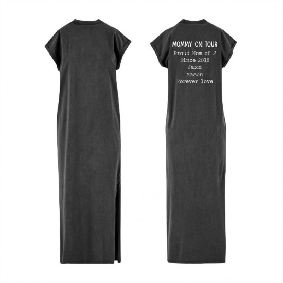 Moederdag cadeau dames jurk mommy on tour gepersonaliseerd