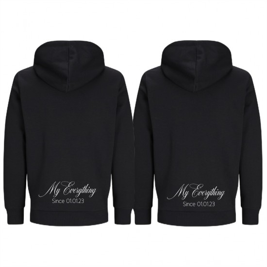 Twinning koppel truien my everything met liefdes datum of trouwdatum