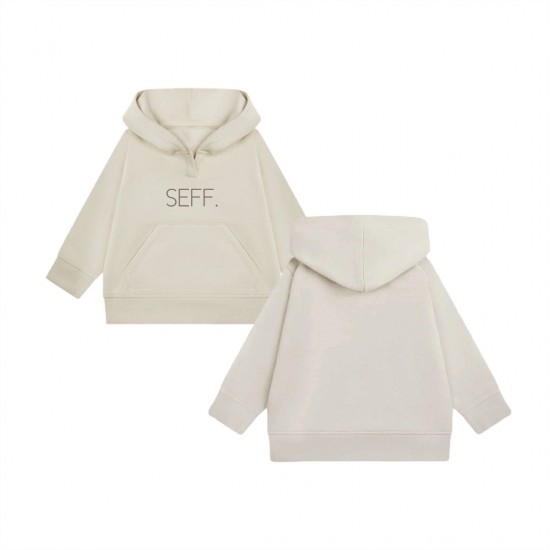 Twinning losse hoodie voor vader en kind met eigennaam