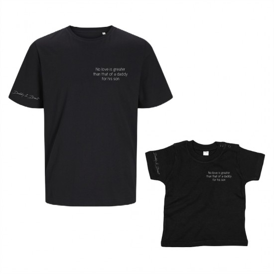 Twinning shirts voor vader en kind dad en son love