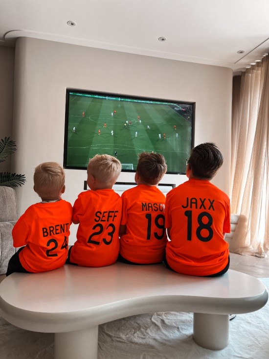 Wk voetbaltenue kids met eigen naam en rugnummer  maat 98 140 5